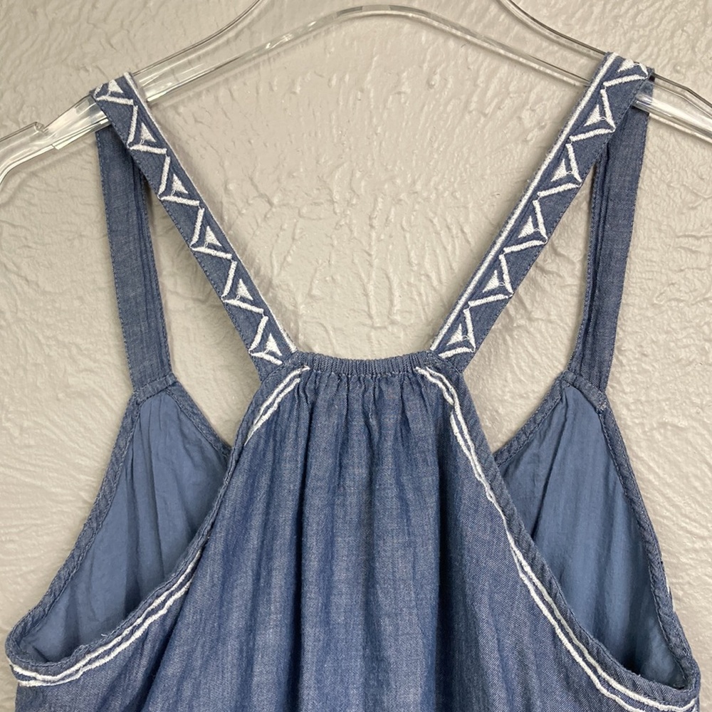 Shoshanna Swimwear Blue & White Embroidered Tassel Romper Shorts Cover U… - Picture 14 of 15